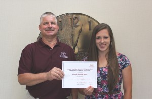 Mike Knobloch and Courtney McKee - scholarship recipient