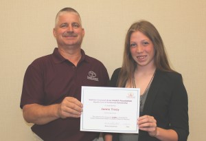 Mike Knobloch and Jamie Tracy - scholarship recipient